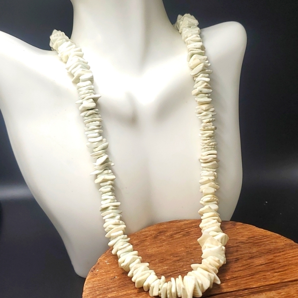 N3434 puka‎ shell surfer necklace